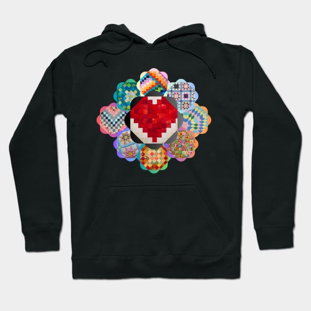 My heart belongs to quilting Hoodie by DadOfMo Designs